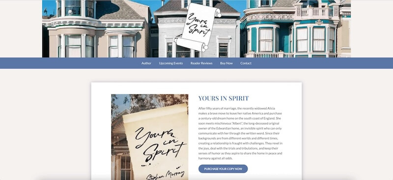 Screenshot of YoursInSpirit.com website.